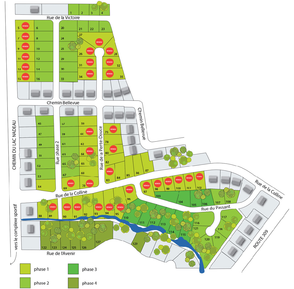 Carte des terrains à vendre à Mont-Laurier